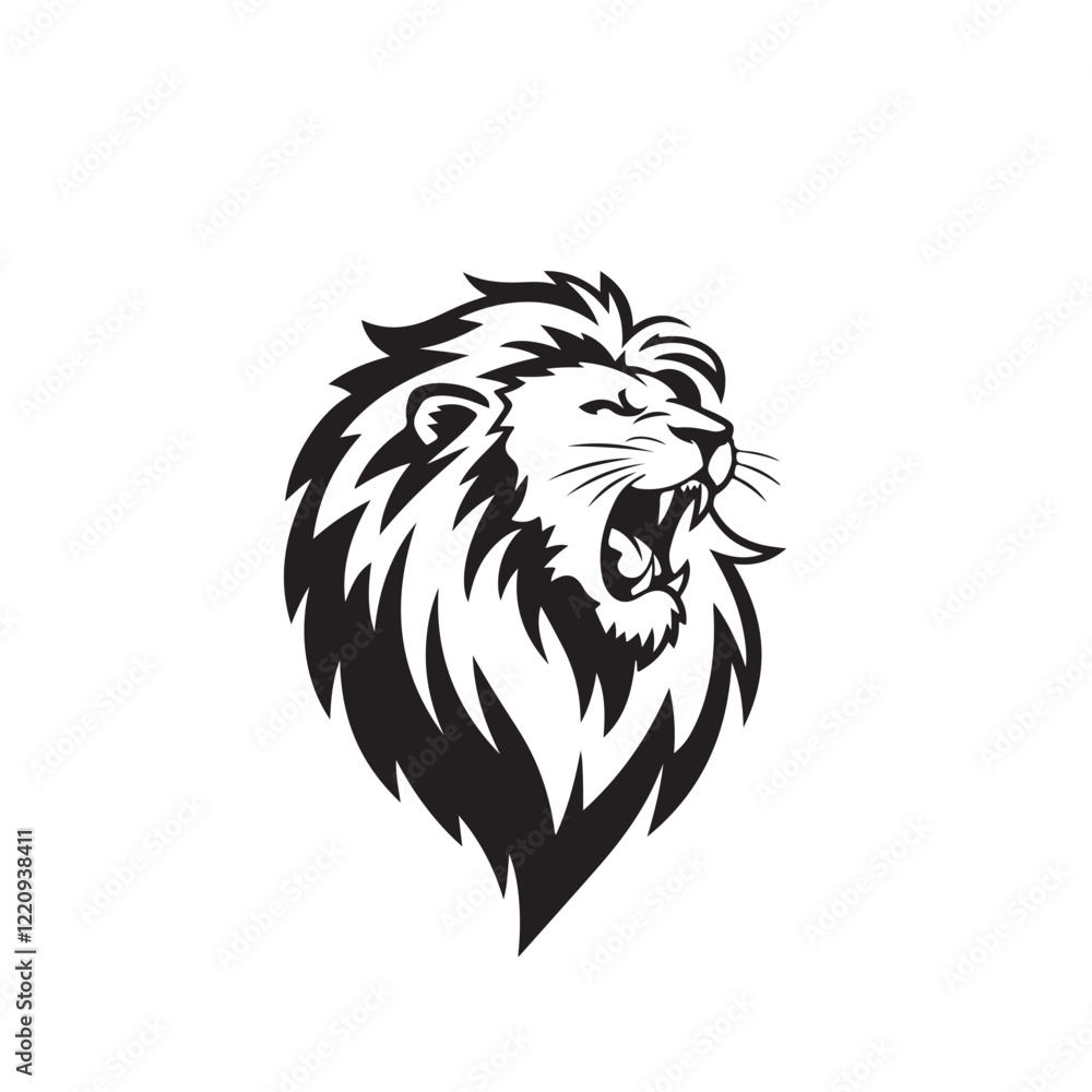 Obraz premium lion head vector vector 