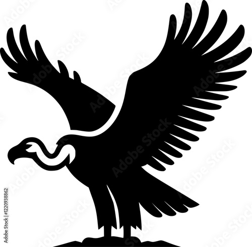 vulture silhouette sign, symbol, vector, art