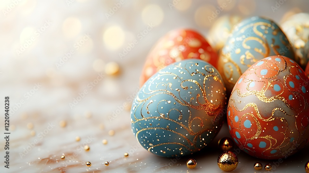 Fototapeta premium Easter eggs in the studio.