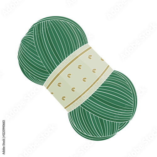 Skein of thread. Ball wool or soft cotton fiber