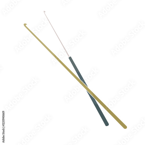 two crochet hook on white background