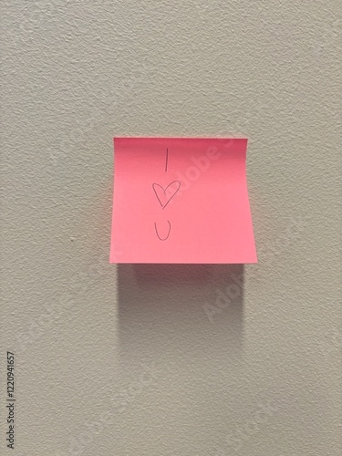 I love you note on the wall