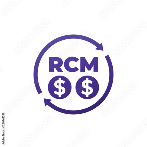 RCM, Revenue cycle management icon