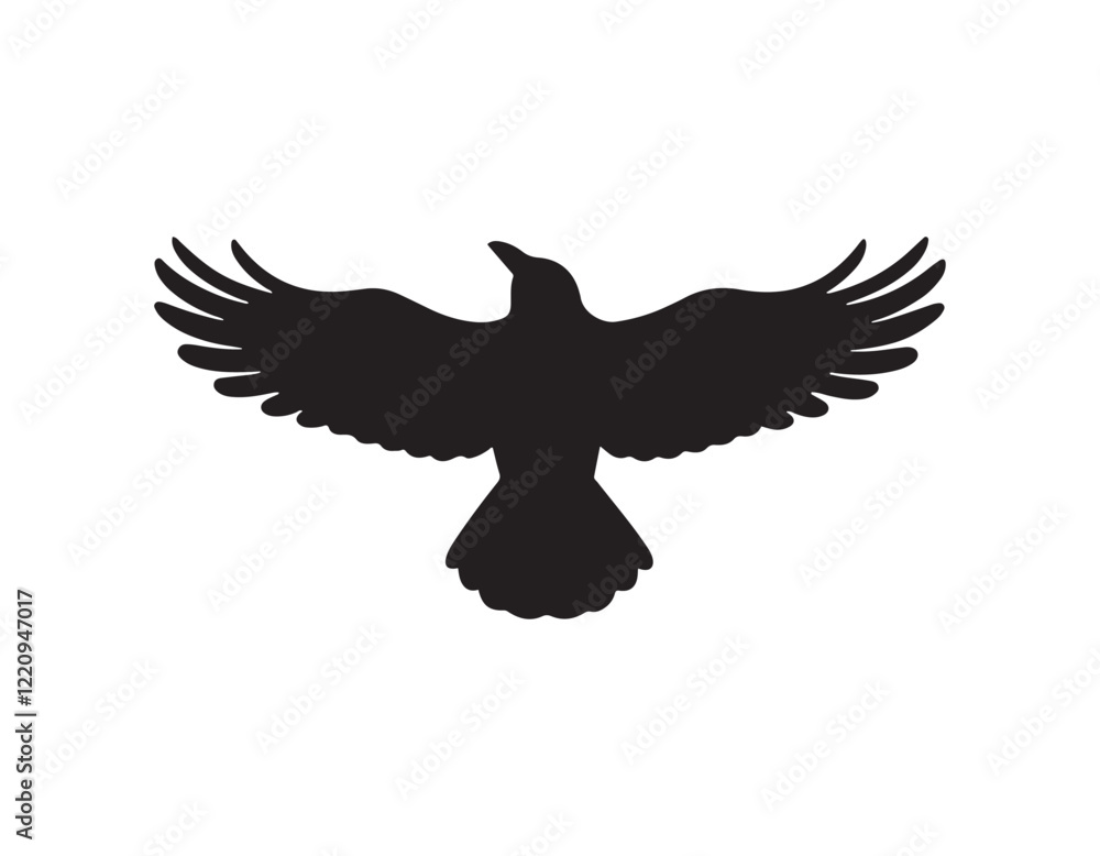 Obraz premium Crow silhouette vector art eps 