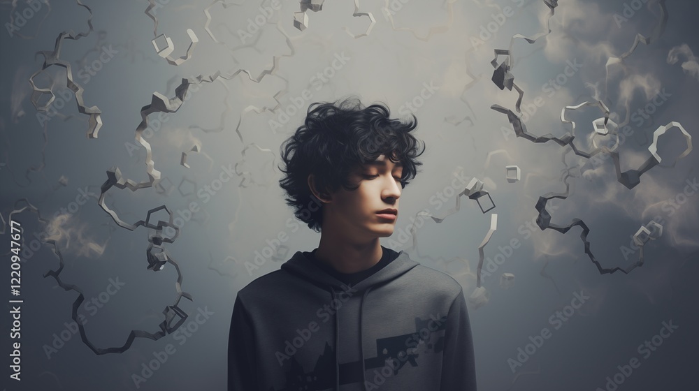 A person with a puzzled expression and question,generative ai illustration A person with a puzzled expression and question,generative ai illustration