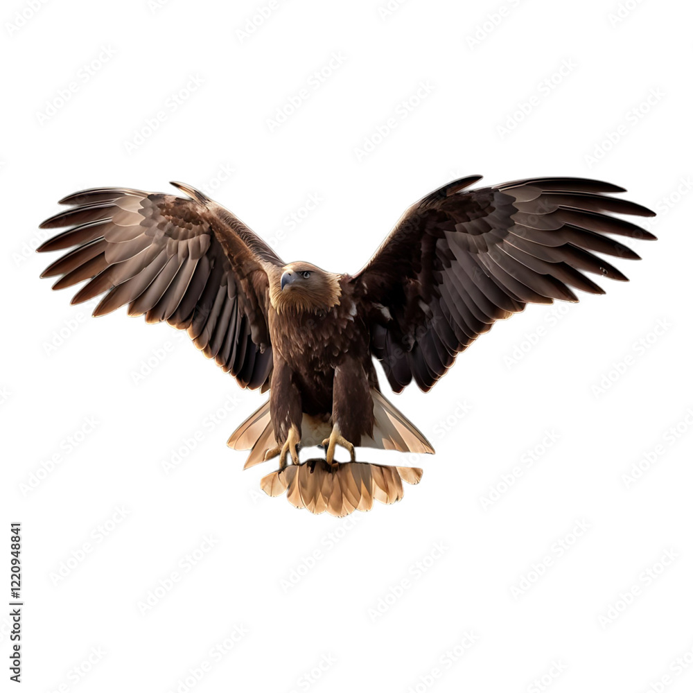 Fototapeta premium Majestic Golden Eagle with Open Wings