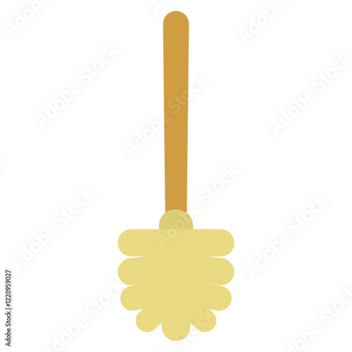 toilet brush icon illustration