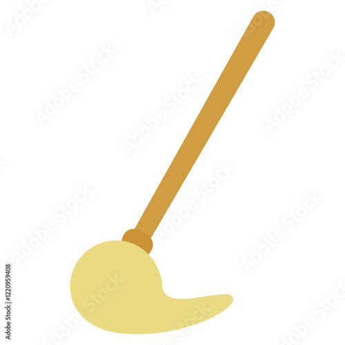 wooden mop illustration