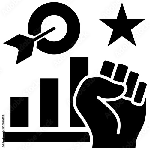 Motivation Glyph Icon