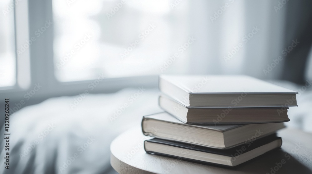 Three books stacked on top of each other on a table Three books stacked on top of each other on a table