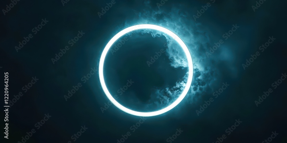 Blue circle with a white circle in the middle Blue circle with a white circle in the middle