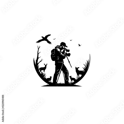 Nature Photographer Vector Logo Design