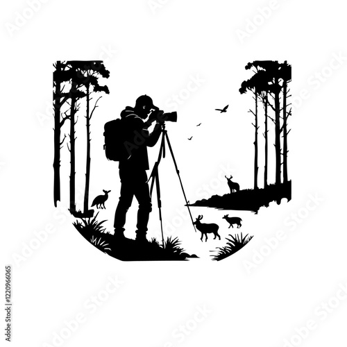 Nature Photographer Vector Logo Design