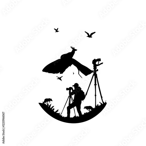 Nature Photographer Vector Logo Design
