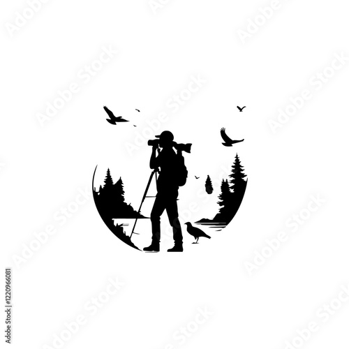 Nature Photographer Vector Logo Design
