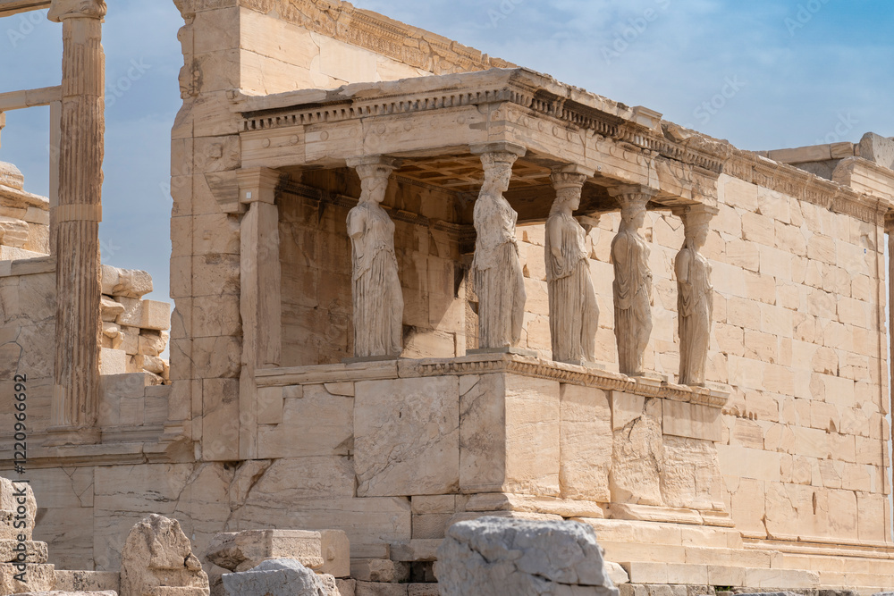 The Caryatids are the daughters of Athens and support the temple of the Erechtheion The Caryatids are the daughters of Athens and support the temple of the Erechtheion