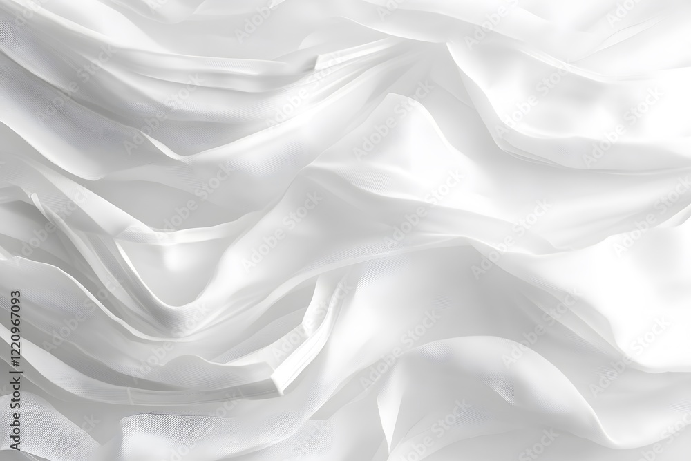 Obraz premium Flowing White Fabric Abstract