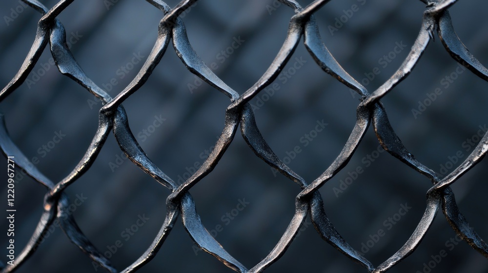 Fototapeta premium A close up of a metal fence with a lot of detail