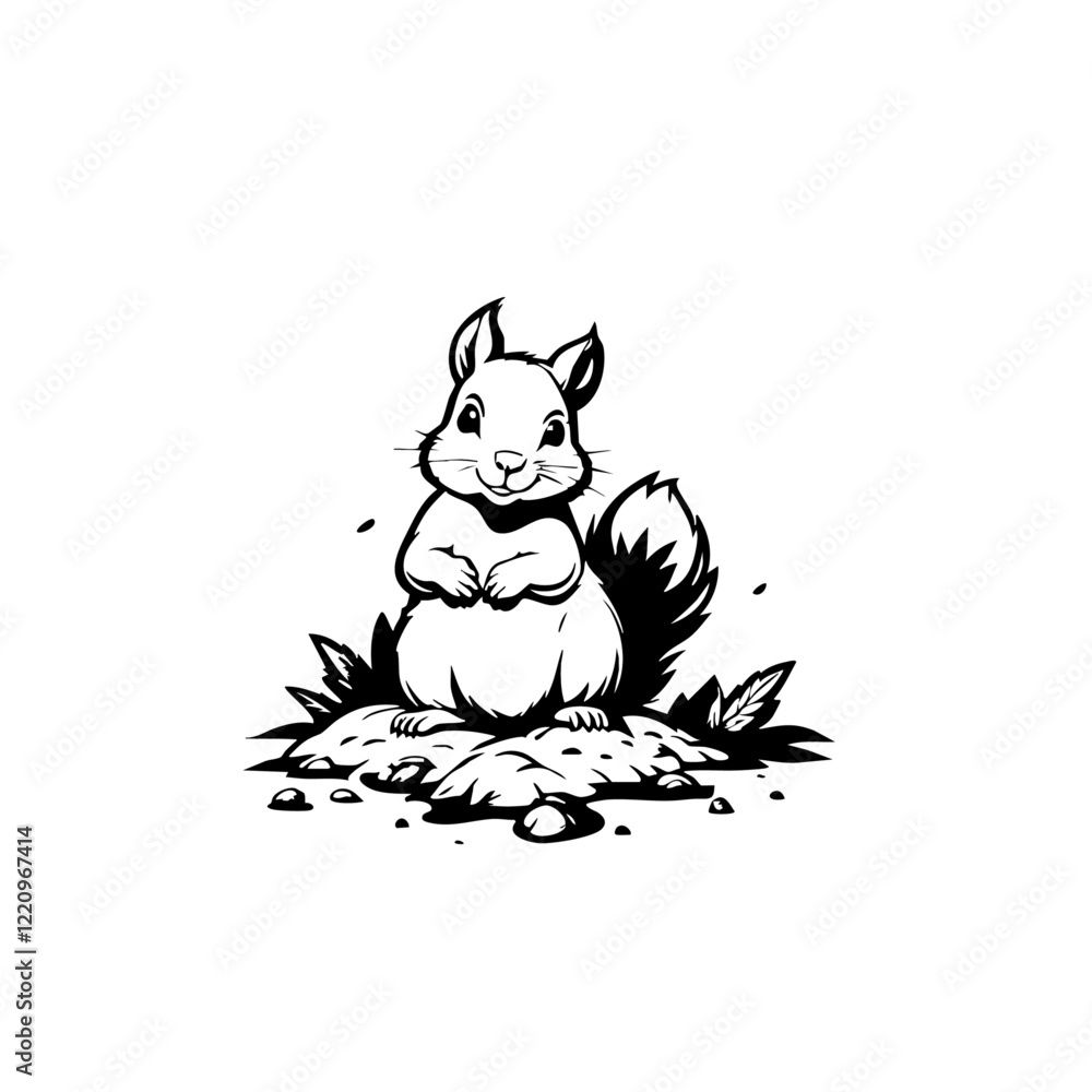 Obraz premium Squirrel Vector Logo Design
