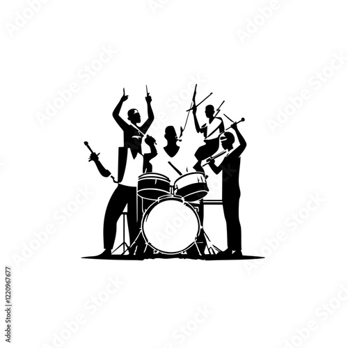 Music Band Vector Logo Design