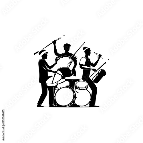 Music Band Vector Logo Design