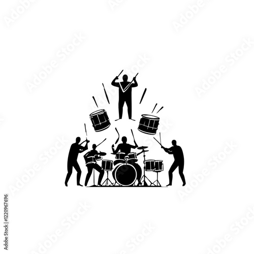 Music Band Vector Logo Design