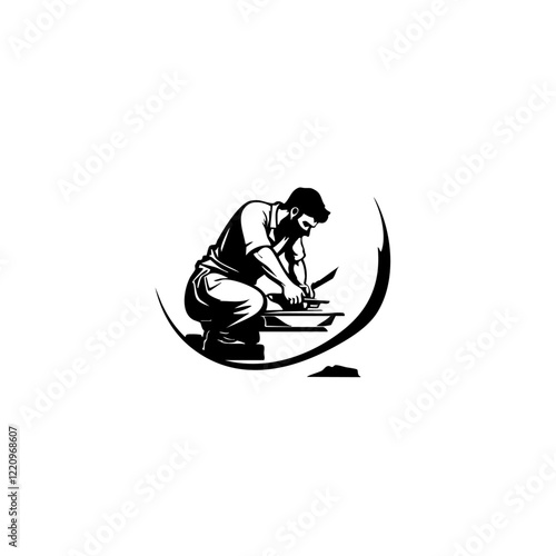 Craftsman Engraving a Blade