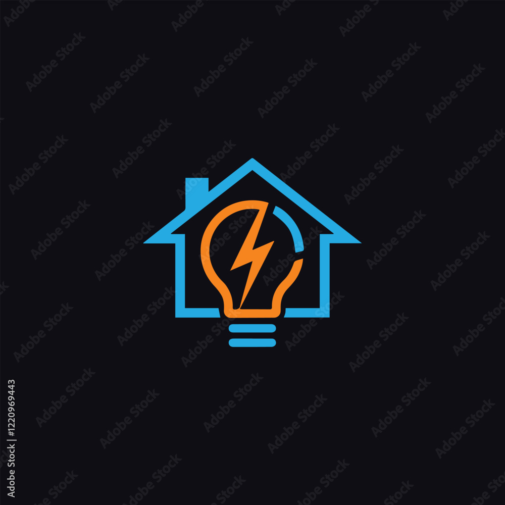 Modern Eco-Friendly Home Energy Vector logo concept Modern Eco-Friendly Home Energy Vector logo concept