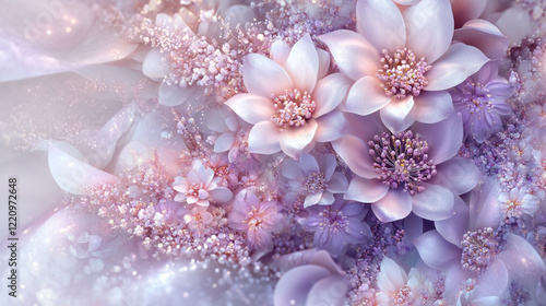 Beautiful and lovely abstract modern colorful flower design, Romantic flower background with colorful and decorative flowers, watercolor style illustration of colorful and beautiful flowers.