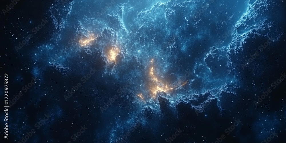 Obraz premium Asteroid Belt in Deep Space