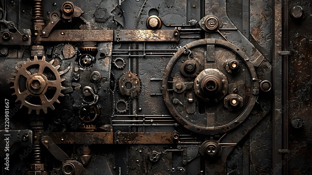 Representation of Intricate Industrial Machinery and Gears Showcasing Mechanical Design Elements Representation of Intricate Industrial Machinery and Gears Showcasing Mechanical Design Elements