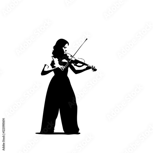Elegant Violinist in Performance