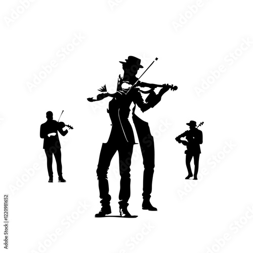 Violinists Performing in Harmony