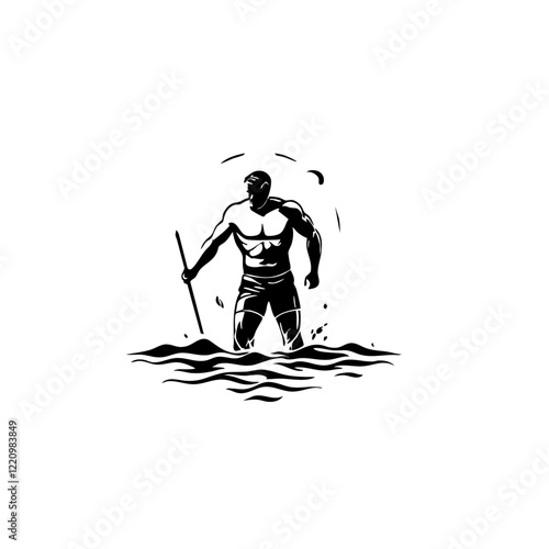 Warrior Emerging from Water