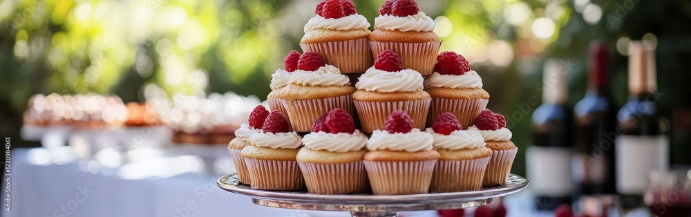 Festive Cupcake Tower with Strawberries Festive Cupcake Tower with Strawberries