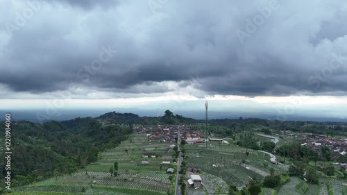 storm clouds over the city