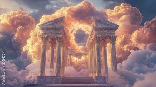 Majestic mount olympus  a casino inspired slot theme with marble columns and divine glow