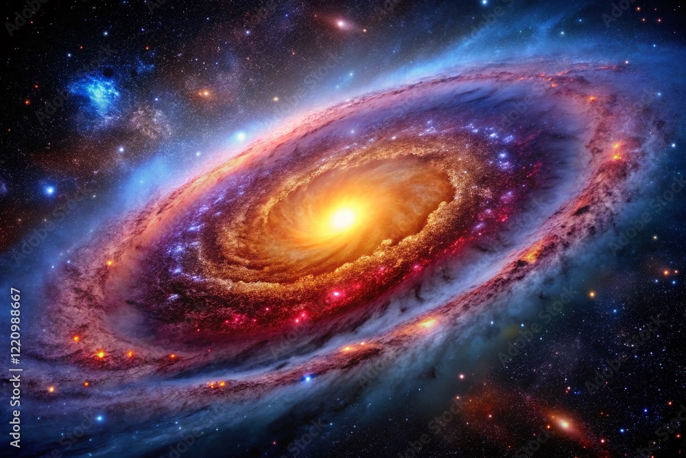 Silhouette of cosmic dust clouds against the vibrant glow of M81 and M82 galaxies. Silhouette of cosmic dust clouds against the vibrant glow of M81 and M82 galaxies.