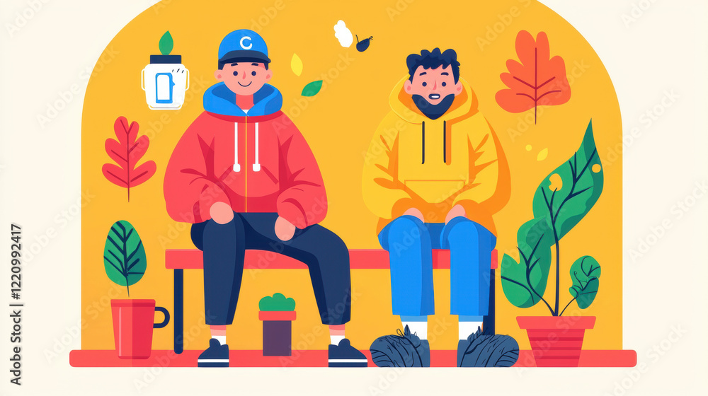 Fototapeta premium Youth Violent Crime, A youth stands confidently over a victim after a robbery, capturing the tension and drama in a high-fidelity image.