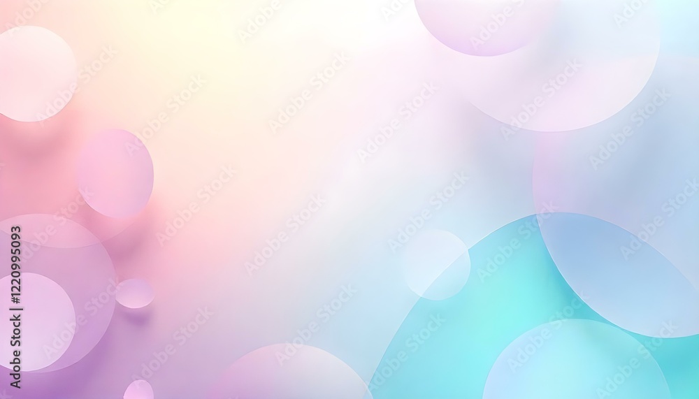 An abstract background with overlapping translucent shapes in pastel tones of lilac, blush pink, and seafoam green An abstract background with overlapping translucent shapes in pastel tones of lilac, blush pink, and seafoam green