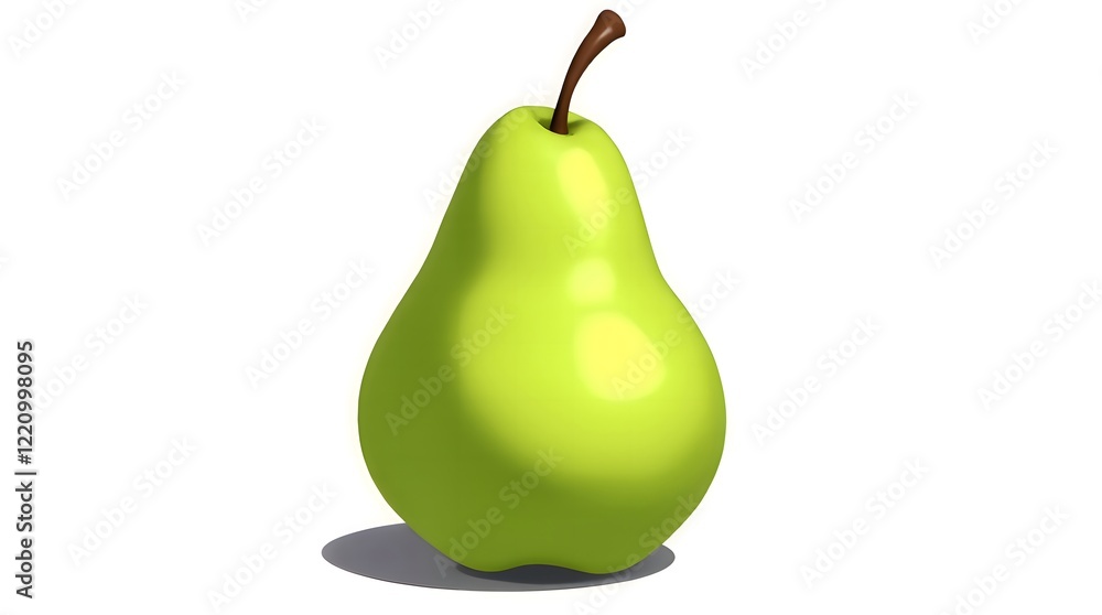 Juicy Green Pear 3d Render High Resolution Image Juicy Green Pear 3d Render High Resolution Image