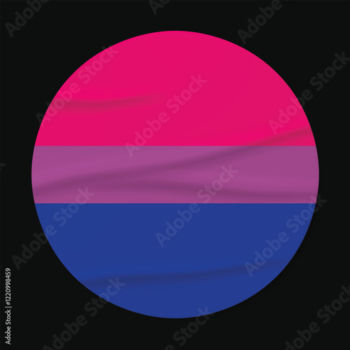 Bisexual Flag Stickers. Glue-on, wrinkled stickers or labels