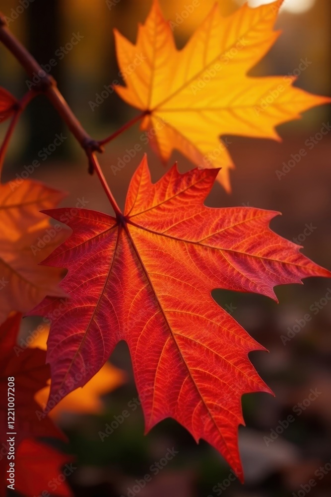 Close-up of fallen maple leaves, crisp detail, warm light , autumn, photography, orange Close-up of fallen maple leaves, crisp detail, warm light , autumn, photography, orange