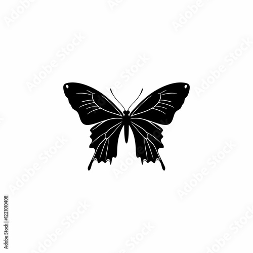 Black Butterfly Icon photo