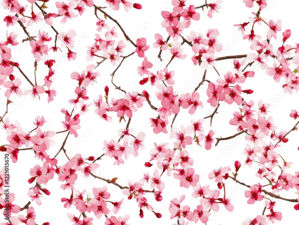 Pattern of White Sakura Flowers Pattern of White Sakura Flowers