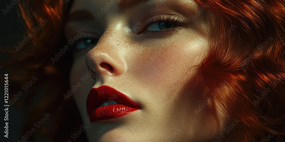 Fototapeta premium Red Hair Glamour Portrait