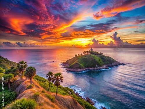 Stunning Sunrise over Phromthep Cape, Phuket, Thailand - Breathtaking Ocean View photo