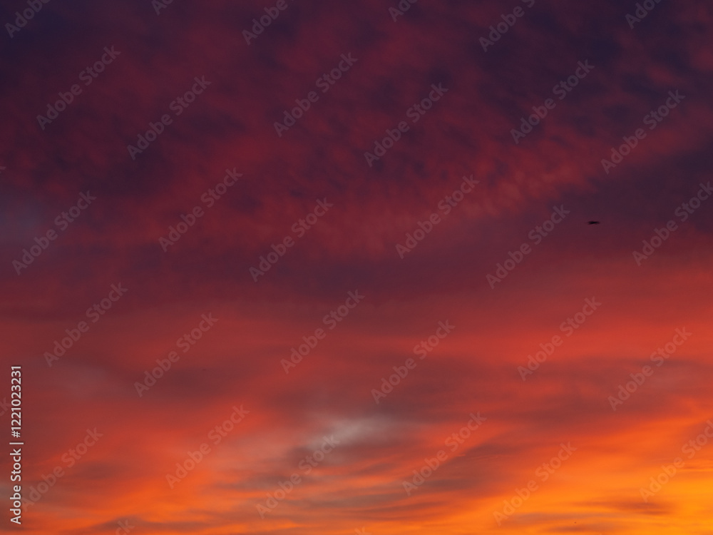 Dusk, Sunset Sky Clouds in the Evening with colorful Orange, Yellow, Pink and red sunlight and Dramatic storm clouds on Twilight sky, Landscape horizon Dusk, Sunset Sky Clouds in the Evening with colorful Orange, Yellow, Pink and red sunlight and Dramatic storm clouds on Twilight sky, Landscape horizon