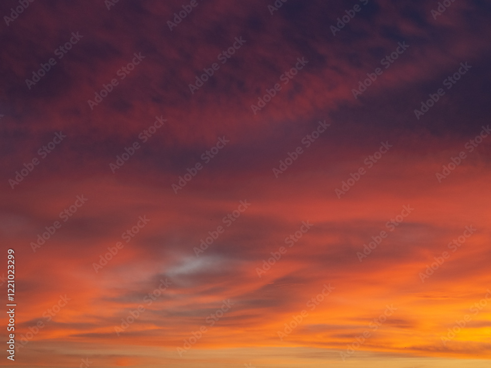 Dusk, Sunset Sky Clouds in the Evening with colorful Orange, Yellow, Pink and red sunlight and Dramatic storm clouds on Twilight sky, Landscape horizon Dusk, Sunset Sky Clouds in the Evening with colorful Orange, Yellow, Pink and red sunlight and Dramatic storm clouds on Twilight sky, Landscape horizon
