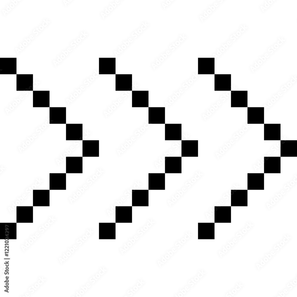 Pixel Arrow icon. 8bit arrow. Black arrow symbol Pixel Arrow icon. 8bit arrow. Black arrow symbol